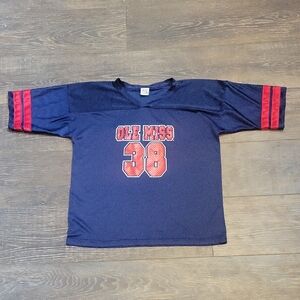 Ole Miss Kids Navy and Red Shirt 38 Unisex Size Large 14/16